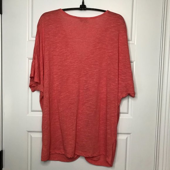 Juicy‎ Couture Viscose Blend V-Neck Short Sleeve Blouse Women's Large Faux Tie - Picture 3 of 9